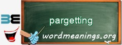 WordMeaning blackboard for pargetting